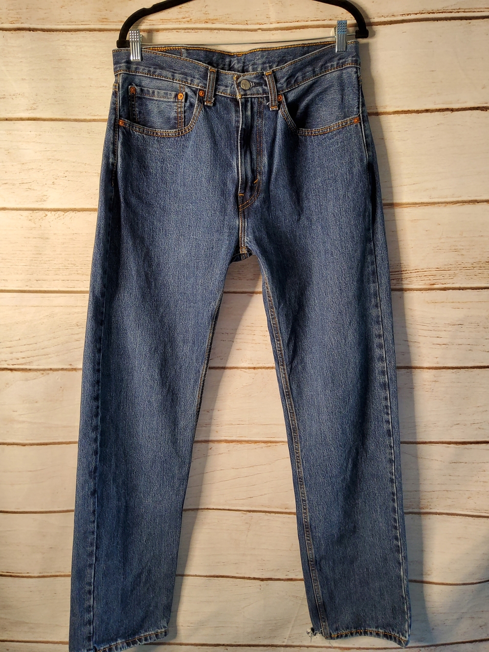 Levi's 505 Men's Straight Fit Blue Denim Jeans
